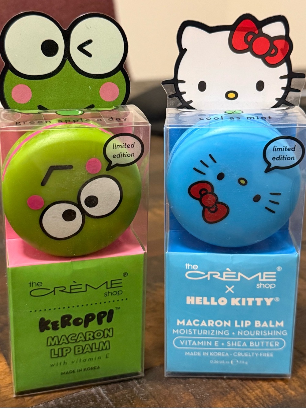 Hello Kitty Blue Macaron Lip Balm - Moisturizing 2 pack bundle